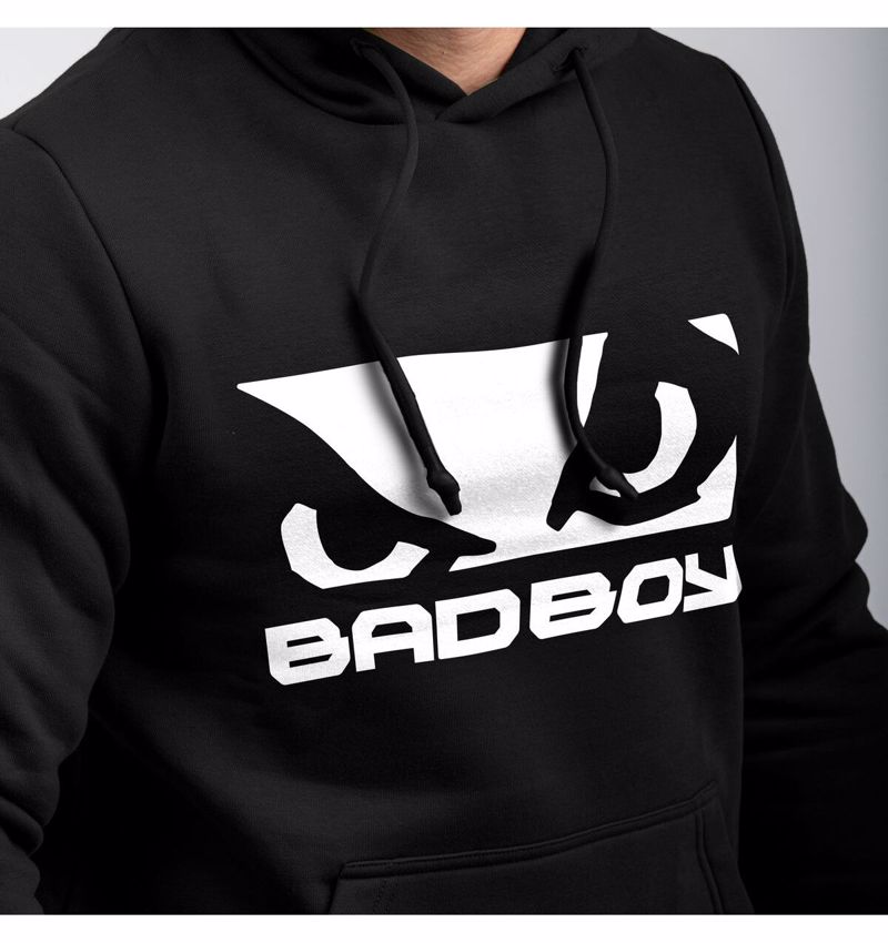 BAD BOY logo classic HOODIE - black